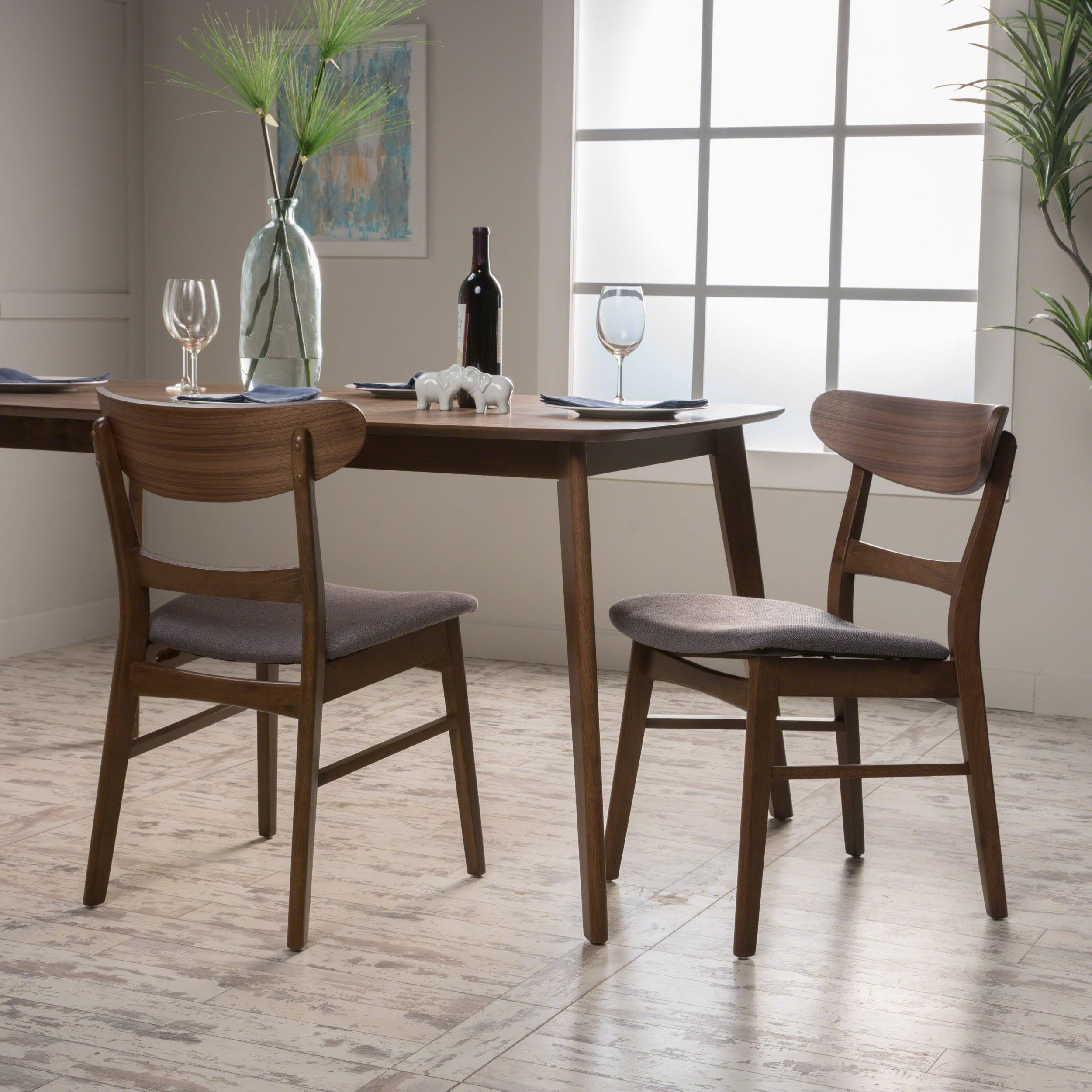 Christopher Knight Home Idalia & Kwame Dining Chair Set (2-Pieces) - Modern Kitchen & Dining Room Chairs for Home Decor