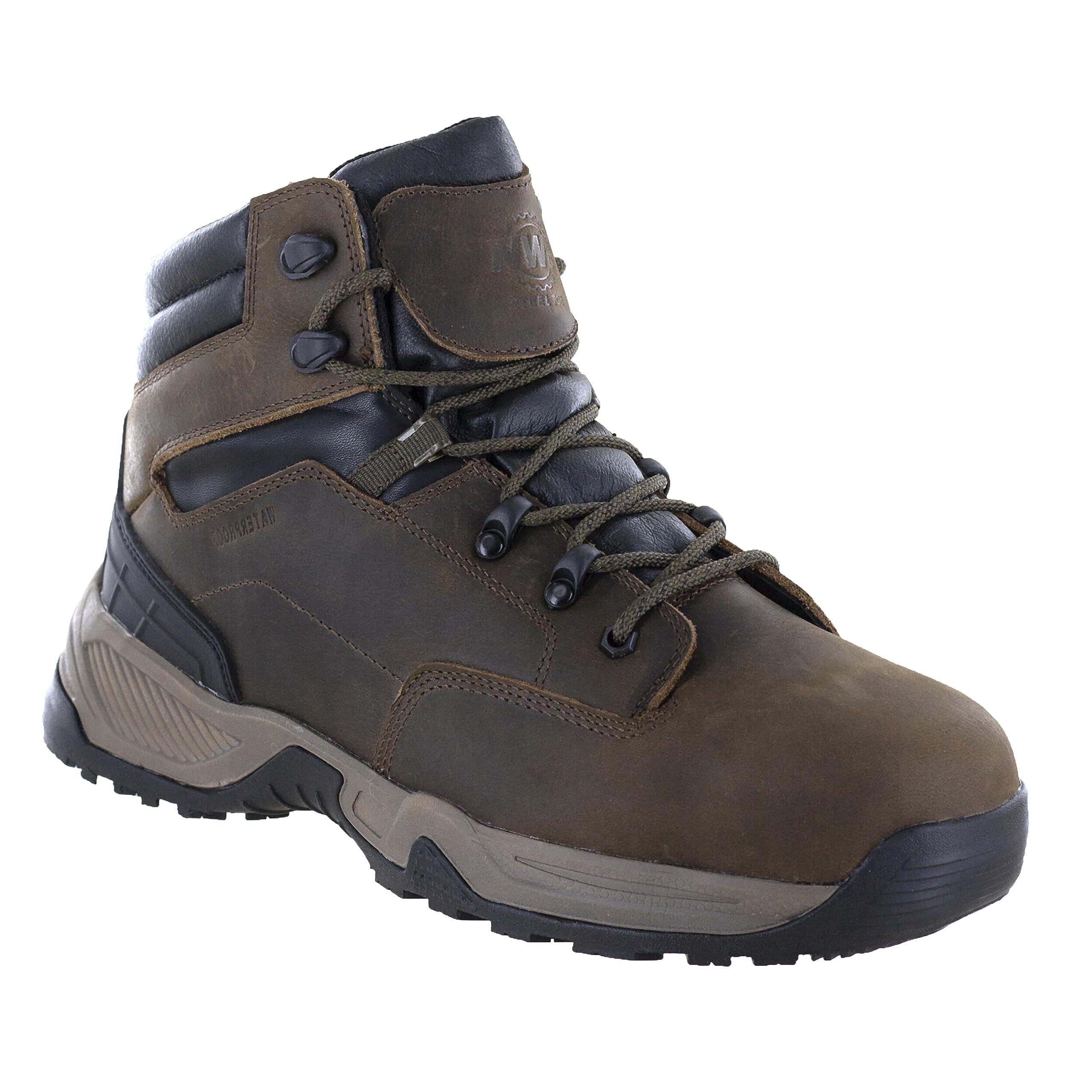 **Northside Men's Garner Mid CT Composite Toe Waterproof Work Boots – Electrical Hazard, Oil & Slip Resistant – Memory Foam Insole, Full Grain Leather & EVA Midsole – Ideal for Construction, Warehouse & Outdoor Work**