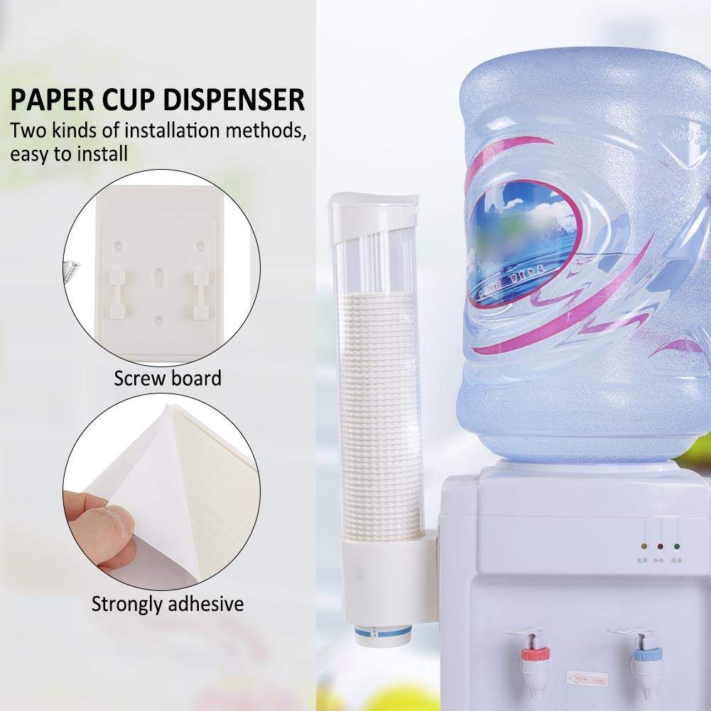 60-80 Cup Plastic Water Dispenser with Pull-Type Mechanism - White | Perfect for Offices, Parties, and Outdoor Events