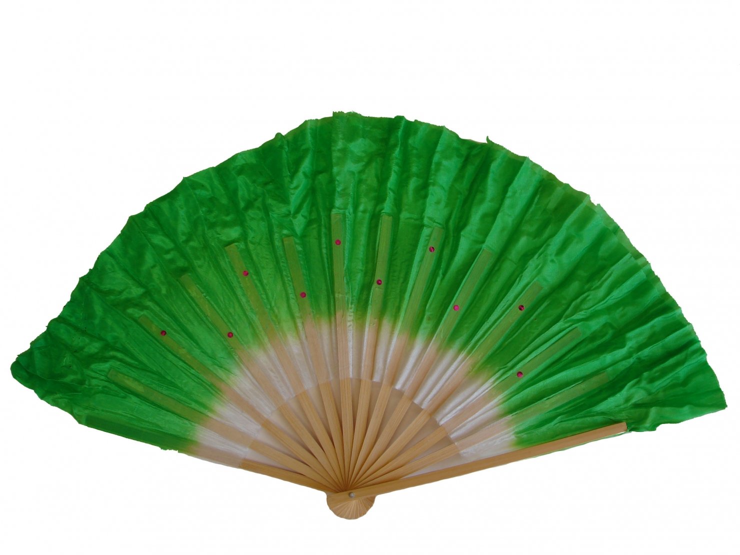 Luxury Green Silk Folding Dance Hand Fan - Feng Shui Decor & Traditional Chinese Performance Accessory | Perfect for Dance Performances, Home Decor, and Cultural Events