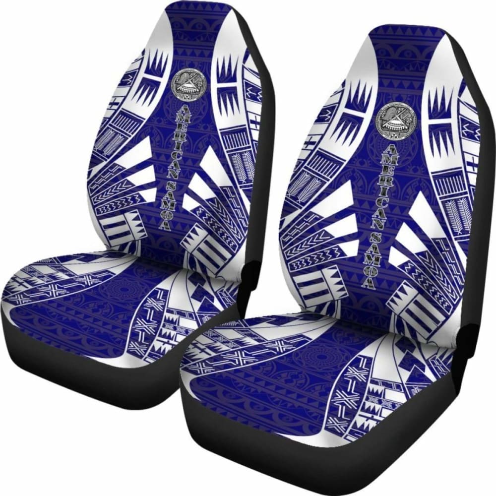 American Samoa Car Seat Covers with Polynesian Tattoo Flag Design - Durable & Stylish for Cars, Trucks & SUVs - Perfect for Travel, Commuting & Cultural Pride