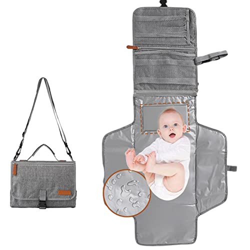 Portable Waterproof Baby Diaper Changing Pad - Detachable Travel Changing Mat for Newborns (Girl & Boy) with Wipes Pocket - Perfect Baby Shower Gift for On-the-Go Parents - Ideal for Travel, Outings & Nursery Use