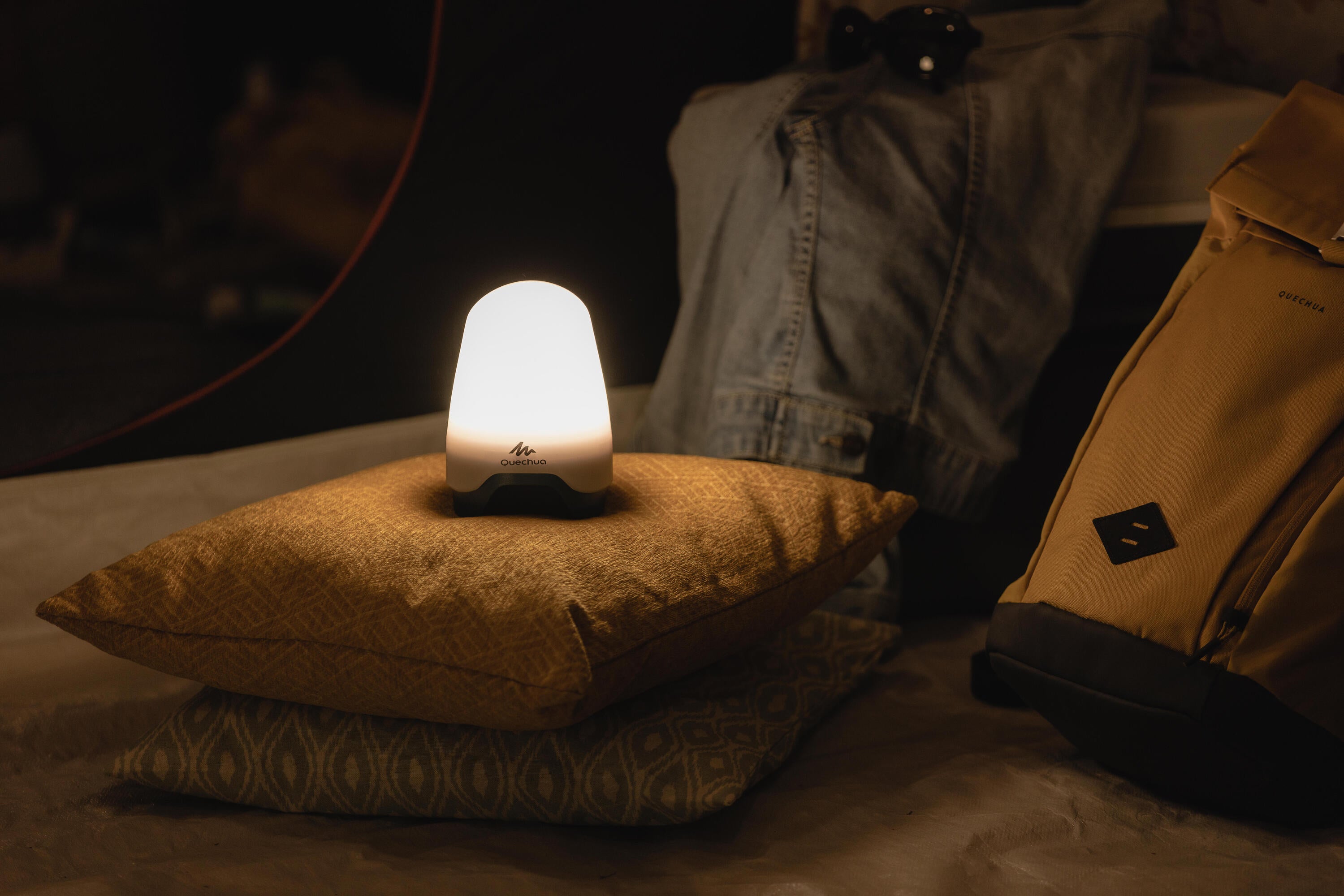 Quechua BL 200 Rechargeable Camping Lantern - 200 Lumens LED Light for Outdoor Adventures, Hiking, Emergency & Power Outages