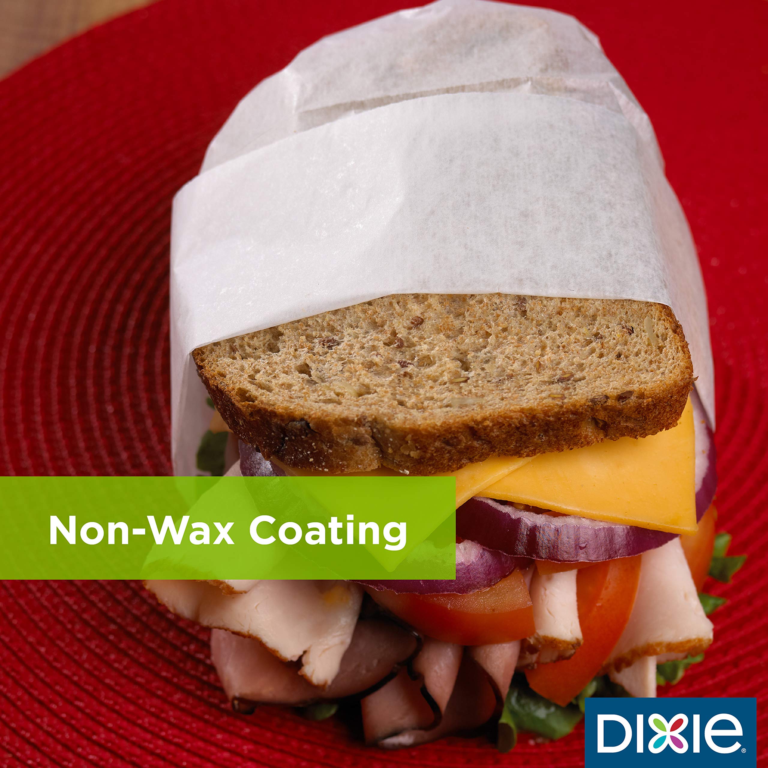Dixie Ultra Grease Resistant Sandwich Wrapping Paper - 14x14 Inch White Food Service Sheets (4000 Count, 4 Packs of 1000) - Perfect for Delis, Cafes & Takeout Restaurants