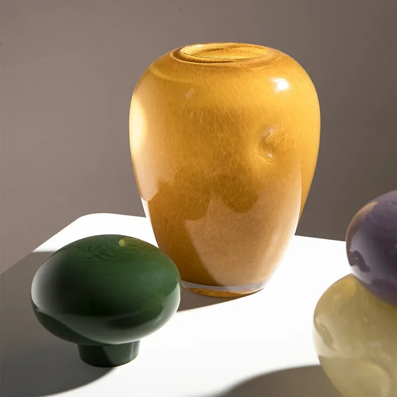 Pebble Glow Glass Vase - Elegant Decorative Vase for Home, Wedding, and Party Decor - Perfect for Centerpieces, Floral Arrangements, and Gift Giving