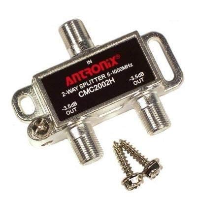 Antronix 2 Way Splitter - High Performance Coaxial Cable Splitter for TV & Internet (3 Pack) - Perfect for Home Theater, Cable Modem & Satellite TV Setup