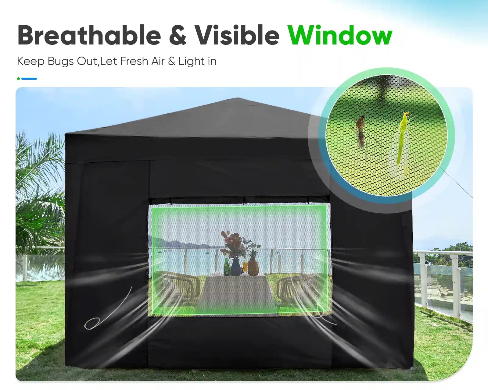 8' x 8' Pop Up Privacy Canopy Tent with Removable Side Walls - Perfect for Outdoor Events, Beach Parties, and Backyard Gatherings