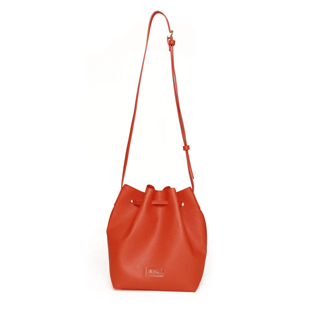 Alice Wheeler Bucket Cross Body Bag - Orange | Stylish & Lightweight Shoulder Purse for Women | Perfect for Travel, Shopping & Everyday Use