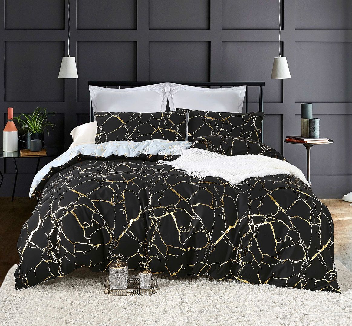 Reversible Queen Size Bed Quilt Set - Adana Soft Duvet Cover & Doona Set for All Seasons | Perfect for Master Bedroom, Guest Room & Cozy Home Decor
