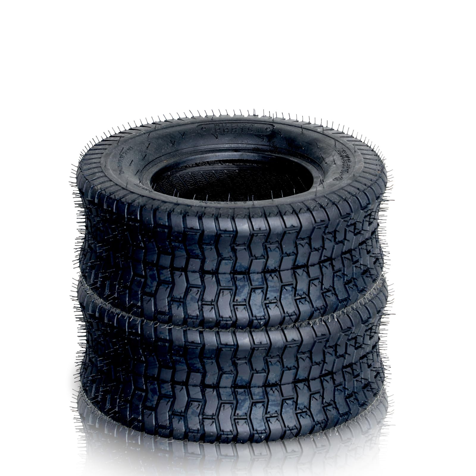 16x6.50-8 Tubeless Lawn Mower Tires - 2 Pack for Garden Tractors & Golf Carts - All-Terrain Turf Tires for Smooth Lawn Mowing and Course Maintenance