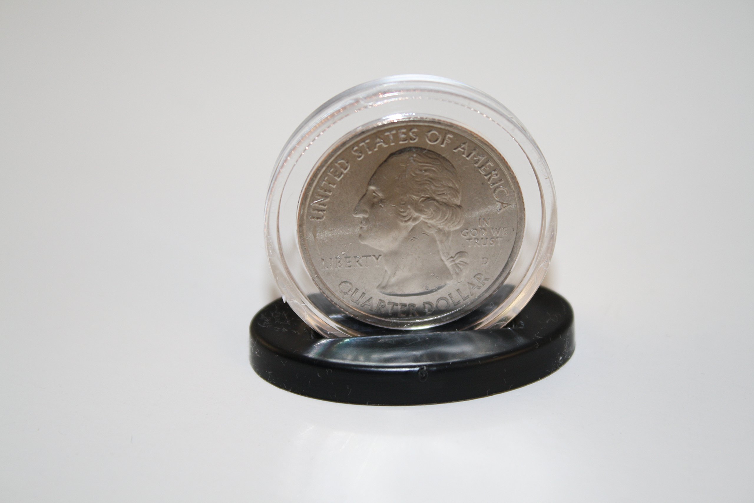 250 Pack Single Coin Display Stands for Half Dollar & Quarter Capsules - Perfect for Coin Collectors, Exhibitions & Retail Displays
