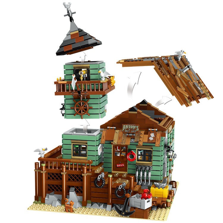 LEGO Creator Expert 21310 The Old Fishing Store Building Kit (2049 Pieces) - Collectible Model for Adults, Perfect for Display & Gift Giving - Relaxing Hobby & Home Decor for LEGO Enthusiasts
