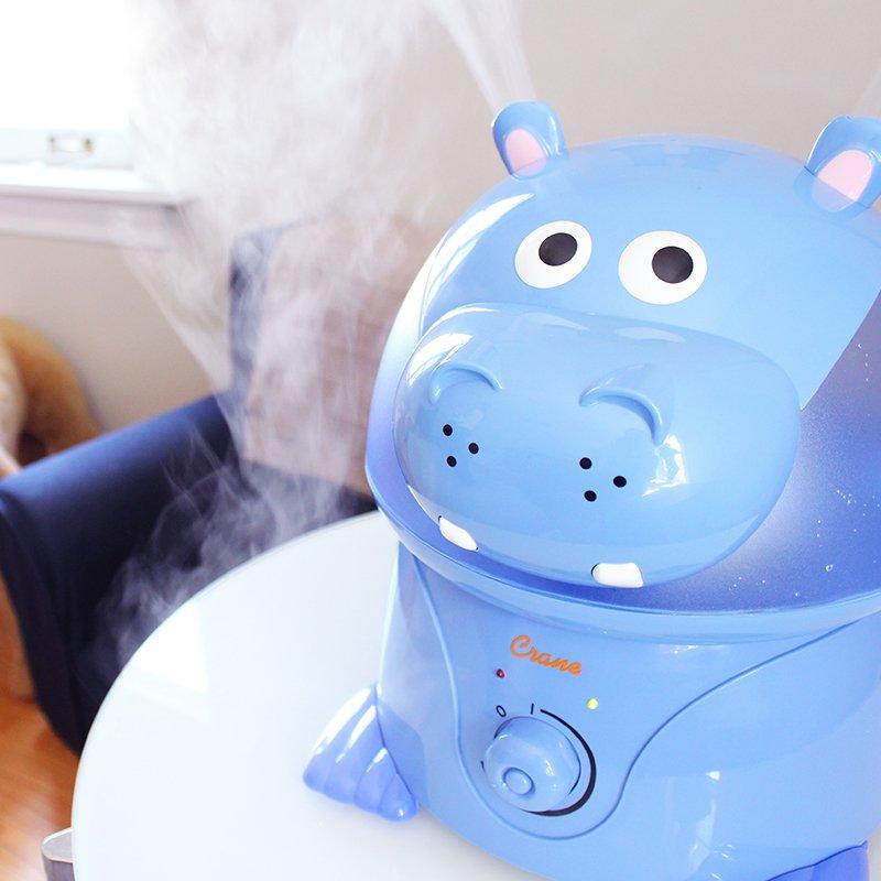 Adorable Cool Mist Humidifier for Baby Nursery & Bedroom - Quiet Ultrasonic Air Moisturizer with Night Light, Perfect for Dry Skin, Allergies & Better Sleep