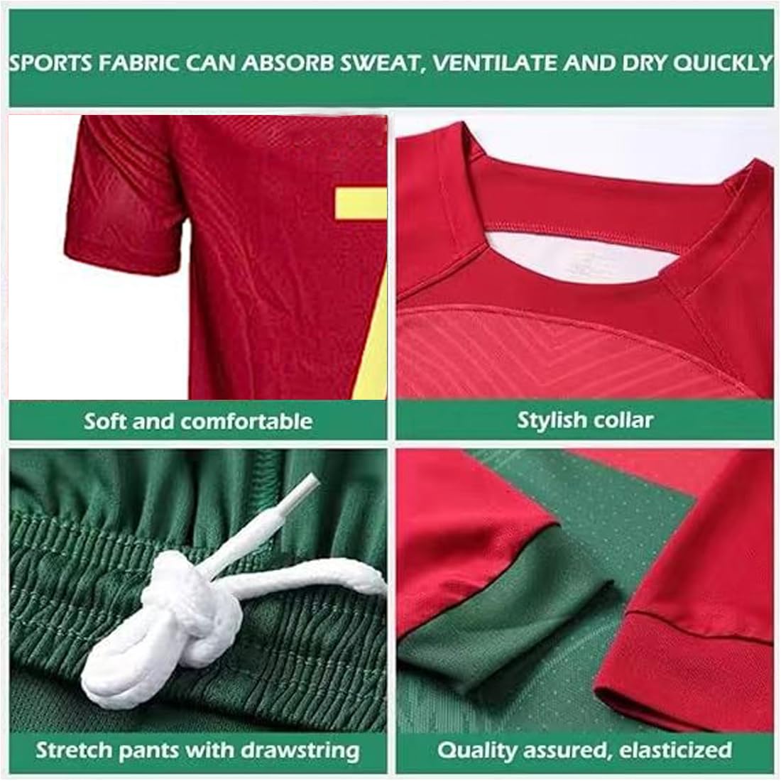 Authentic Football Soccer Jersey for Boys & Youth - Sports Fan Outdoor T-Shirt with Socks Gift Set | Game Day, Training & Team Support