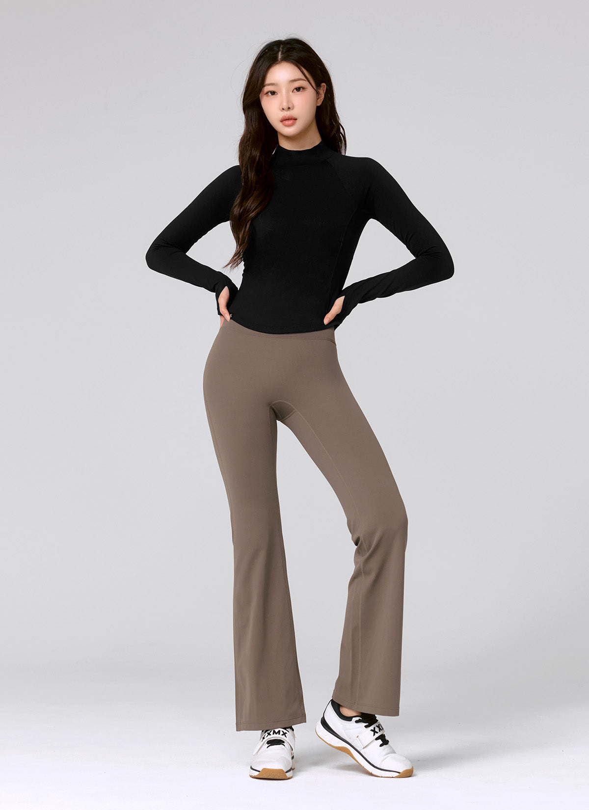 Black Label Signature Power Rise Fleece Bootcut Pants for Women - Soft Winter Warm Workout Yoga Lounge Pants - Perfect for Gym, Running, Travel & Relaxation