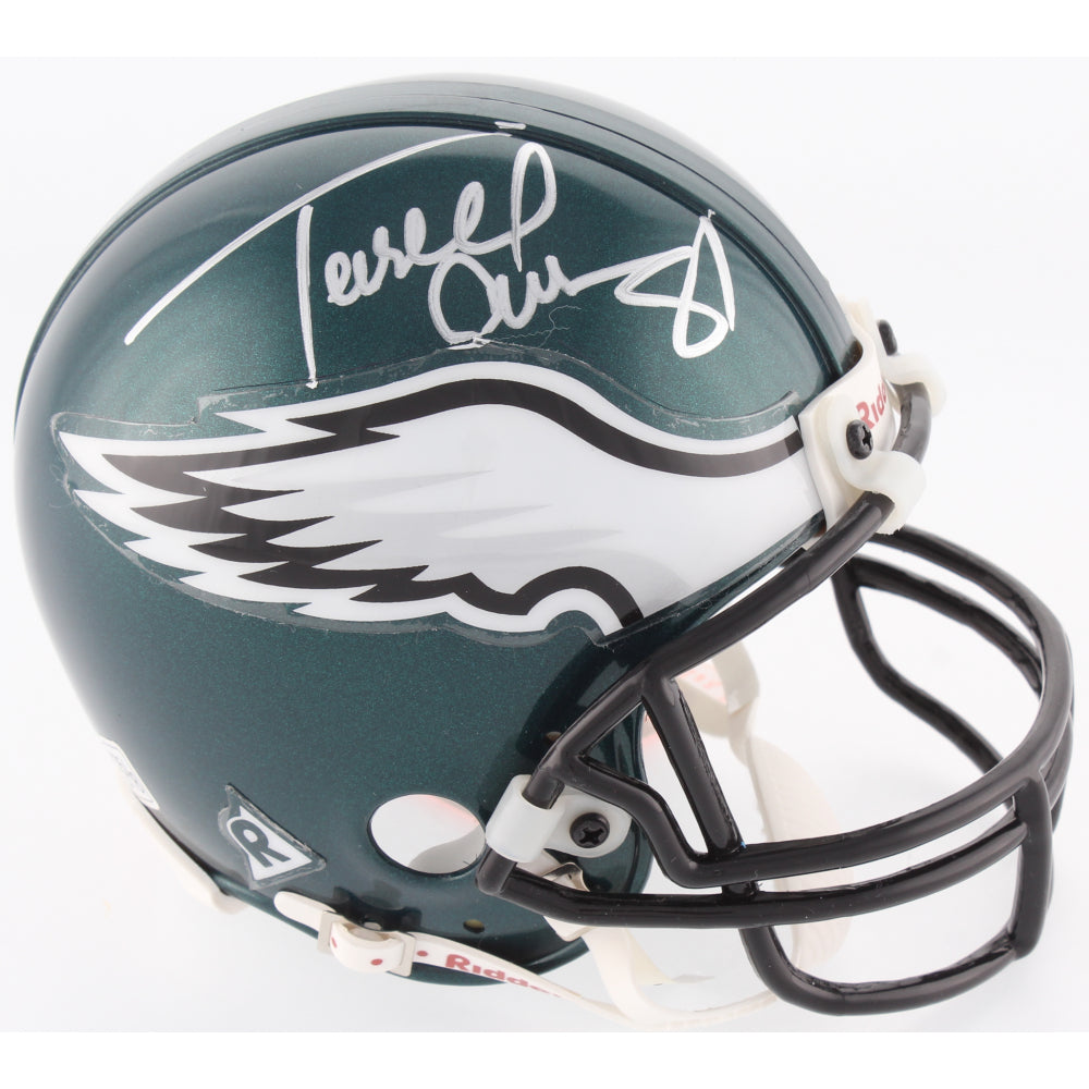 Terrell Owens Philadelphia Eagles Autographed Riddell Speed Mini Helmet - Signed NFL Collectible for Fans, Sports Memorabilia, Man Cave Decor, and Gift for Football Enthusiasts