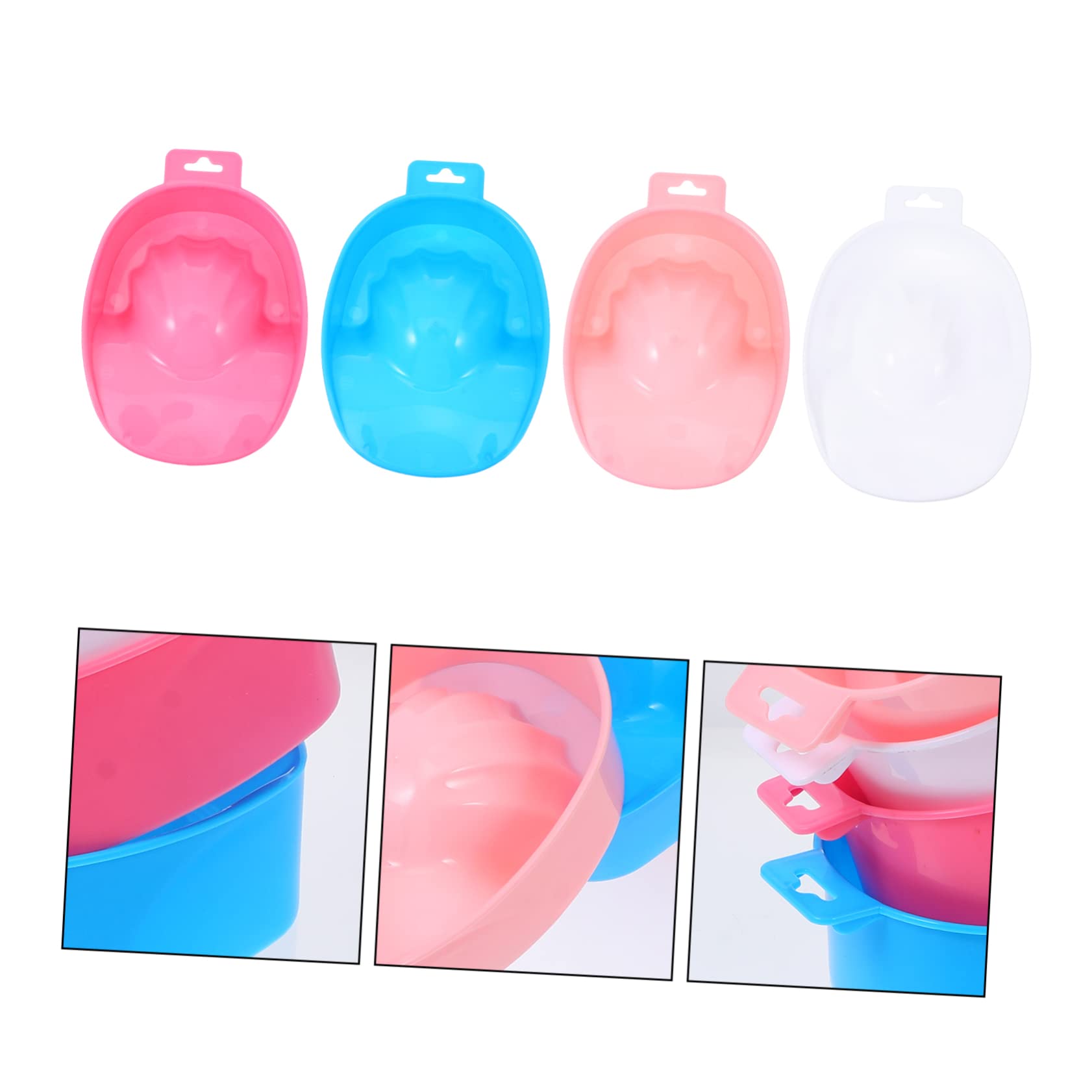 Beautifu Nail Art Soaking Bowl Set - 4 Piece Manicure Hand Bowl Kit for Polish Removal - PP Material Home DIY Nail Care Tools - Perfect for Salon, Spa & At-Home Nail Treatments