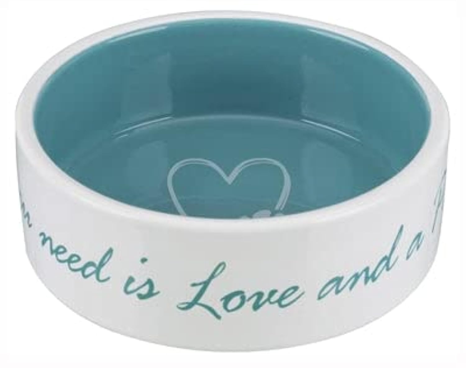 Trixie Pet's Home Ceramic Bowl for Dogs & Cats - Durable, Non-Tip Pet Food & Water Dish for Indoor & Outdoor Use - Perfect for Home, Travel, and Camping