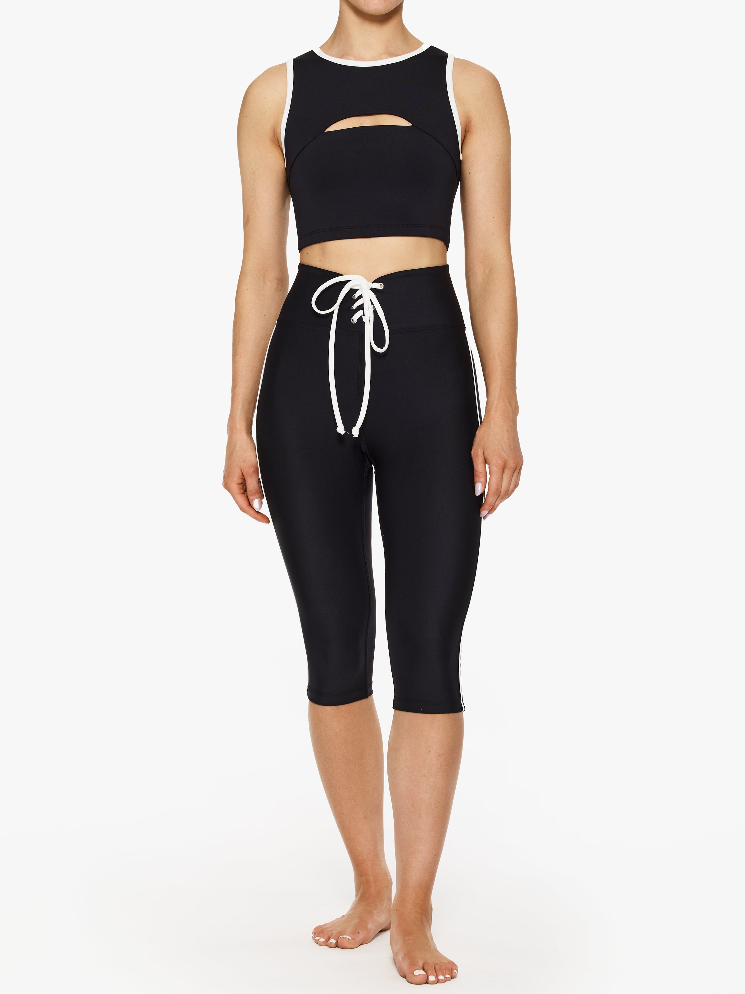 Year Of Ours Women's Football Capri Leggings - High Waisted Yoga Pants for Running, Workout & Gym - Perfect for Sports, Fitness & Casual Wear