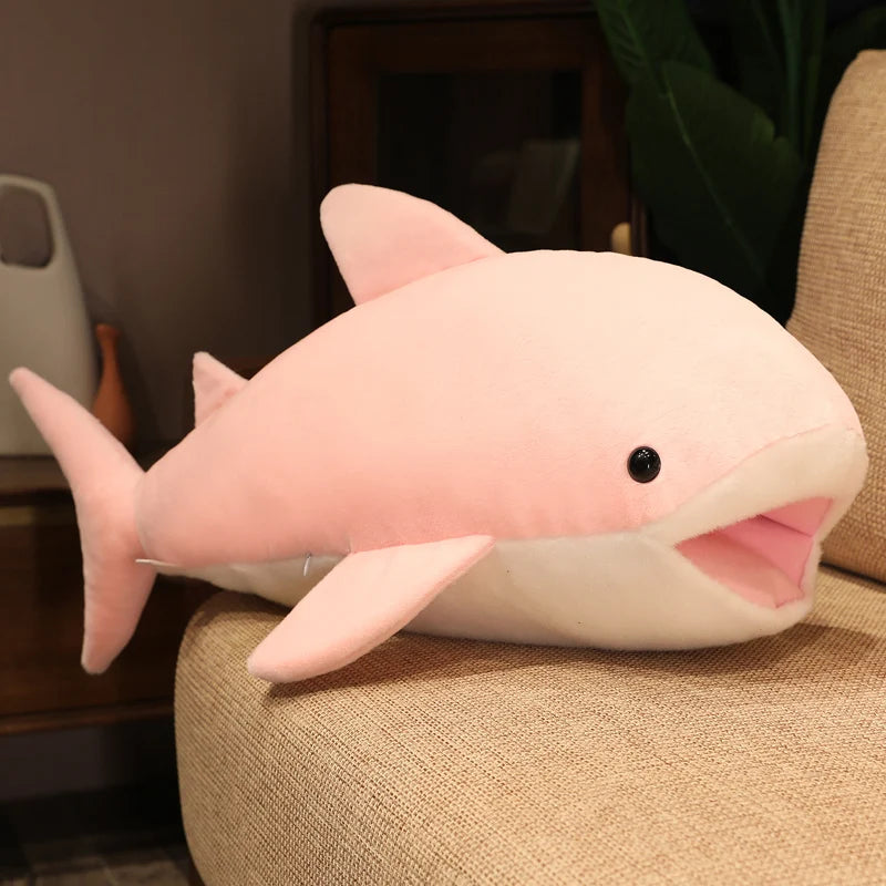 55/70/120cm Giant Whale Plush Toy - Soft Stuffed Animal Shark Pillow for Kids & Children | Cute Sleeping Cushion, Nursery Decor, Birthday Gift, Cuddle Companion for Bedtime & Playtime
