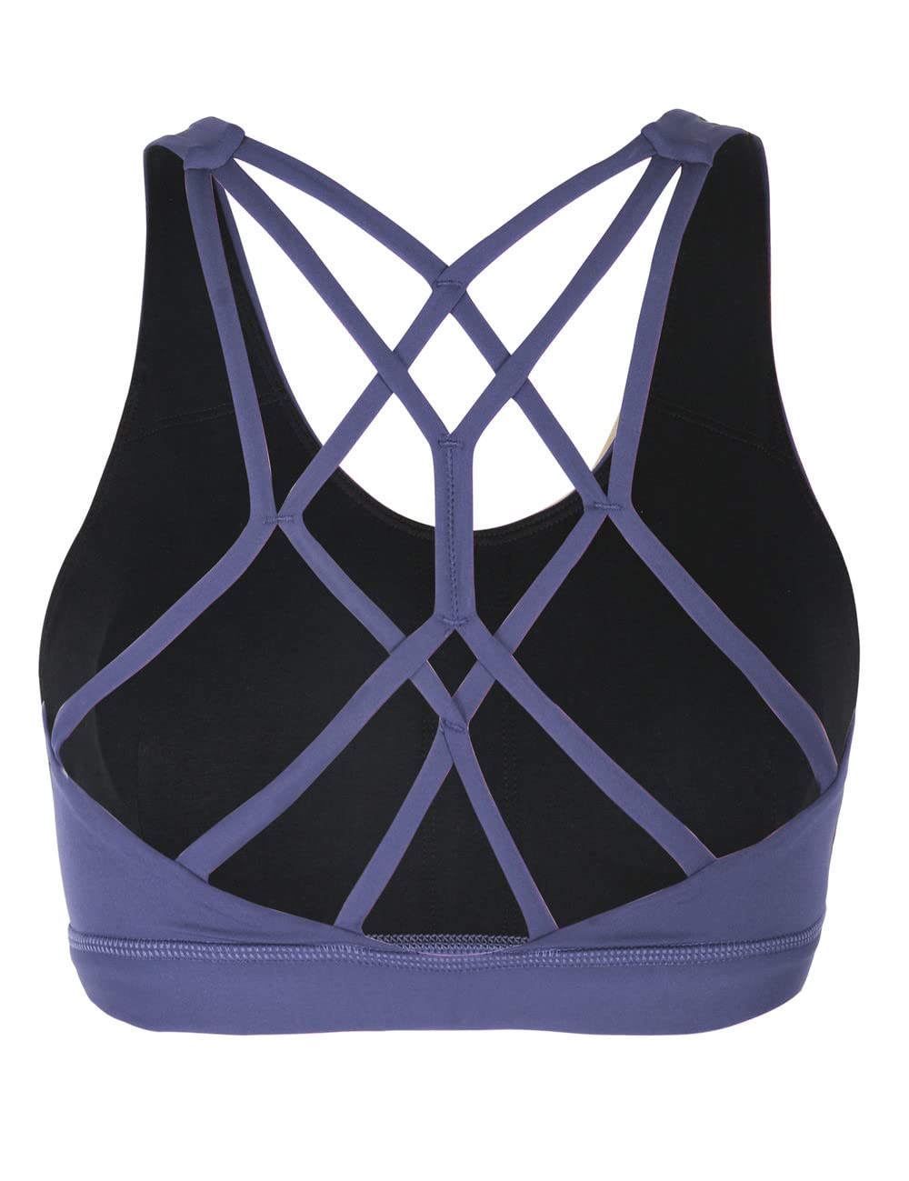 Women's Low Support Padded Sports Bras - Strappy Criss-Cross Back for Yoga & Workout