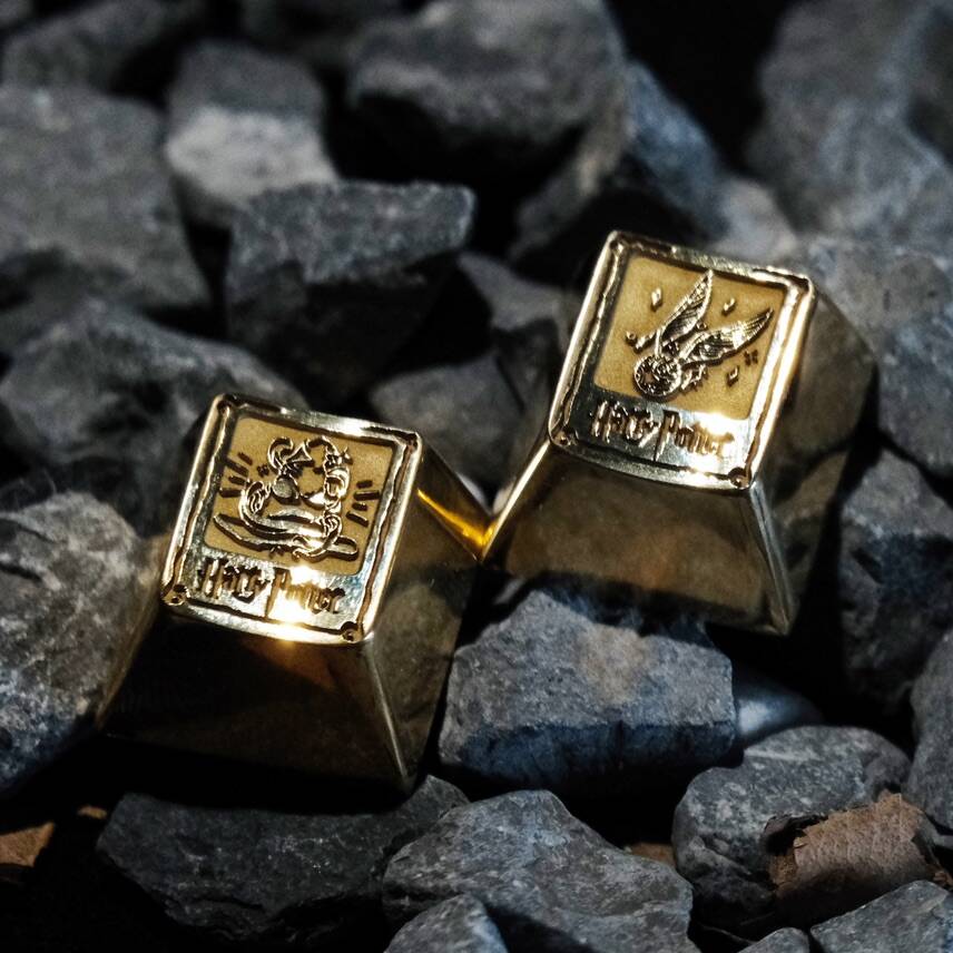 Harry Potter Series Copper Keycaps - Customized Metal Keycaps for Mechanical Keyboards | Perfect for Gaming, Typing & Keyboard Decoration