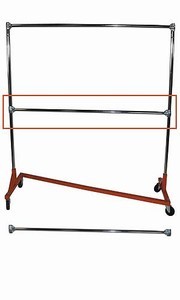 Heavy Duty Nesting Z Rack Add-On Hangrail - Commercial Garment Display for Retail Stores & Boutiques - Perfect for Organizing Clothes, Accessories, and Merchandise