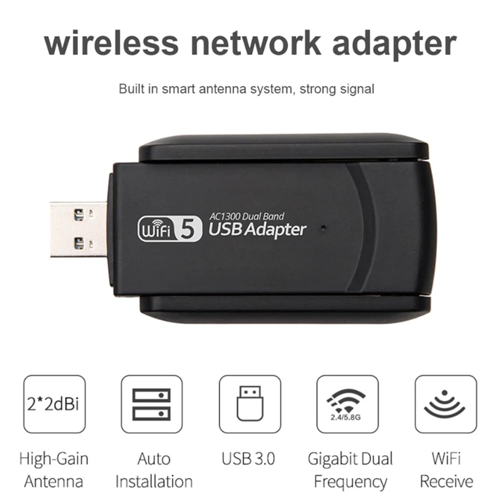 Hxhsgmeh Dual Band Wireless Network Card - Bluetooth 4.2 & WiFi 5G USB Adapter, Driver-Free Mini USB Dongle for PC/Laptop - Perfect for Online Gaming, Streaming & Remote Work