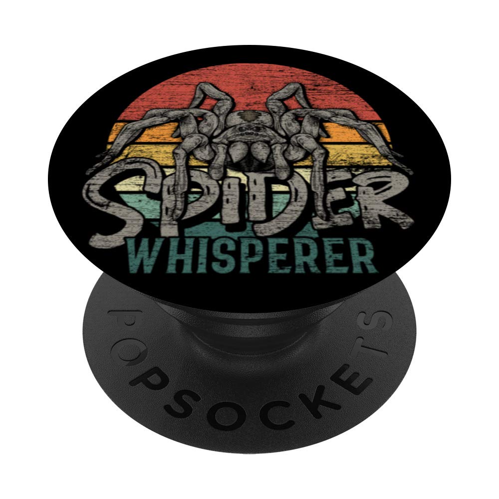 Spider Whisperer Retro Spider PopSockets - Phone Grip & Stand for iPhone, Samsung, Tablets - Perfect for Halloween, Cosplay & Horror Fans