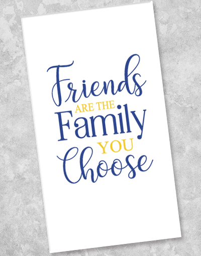 Friends are Family Blue Guest Towel Napkins (36 Count) - Premium Cotton Bath & Hand Towels for Parties, Weddings, Baby Showers & Home Decor