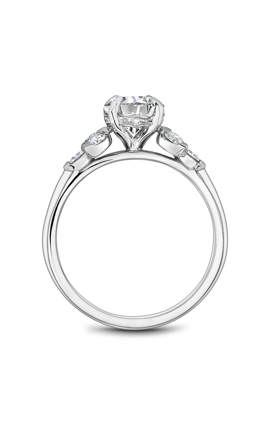 Noam Carver B512 01A Diamond Engagement Ring for Women - Perfect for Proposals, Weddings & Anniversary Gifts