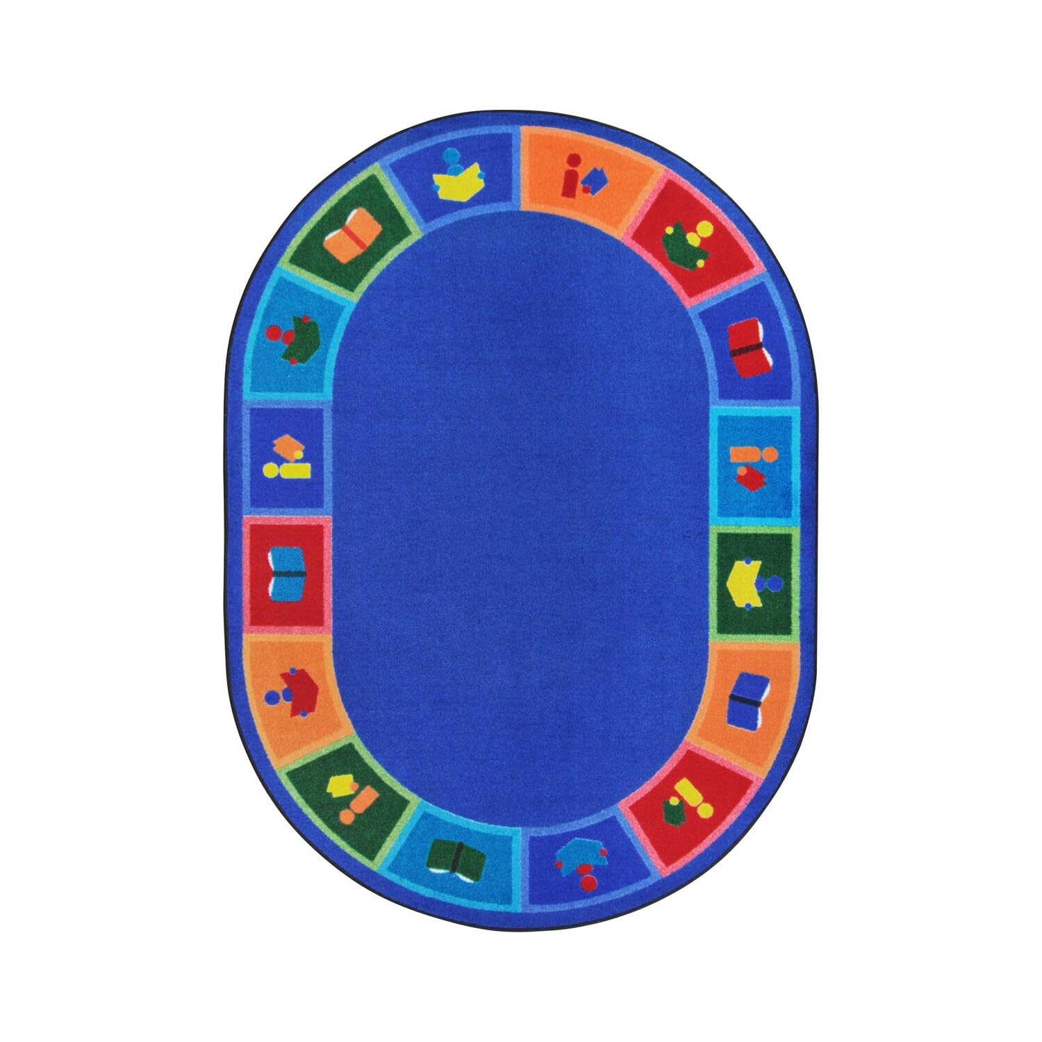 Joy Carpets Library Blocks Rug - Multi-Color 5'4