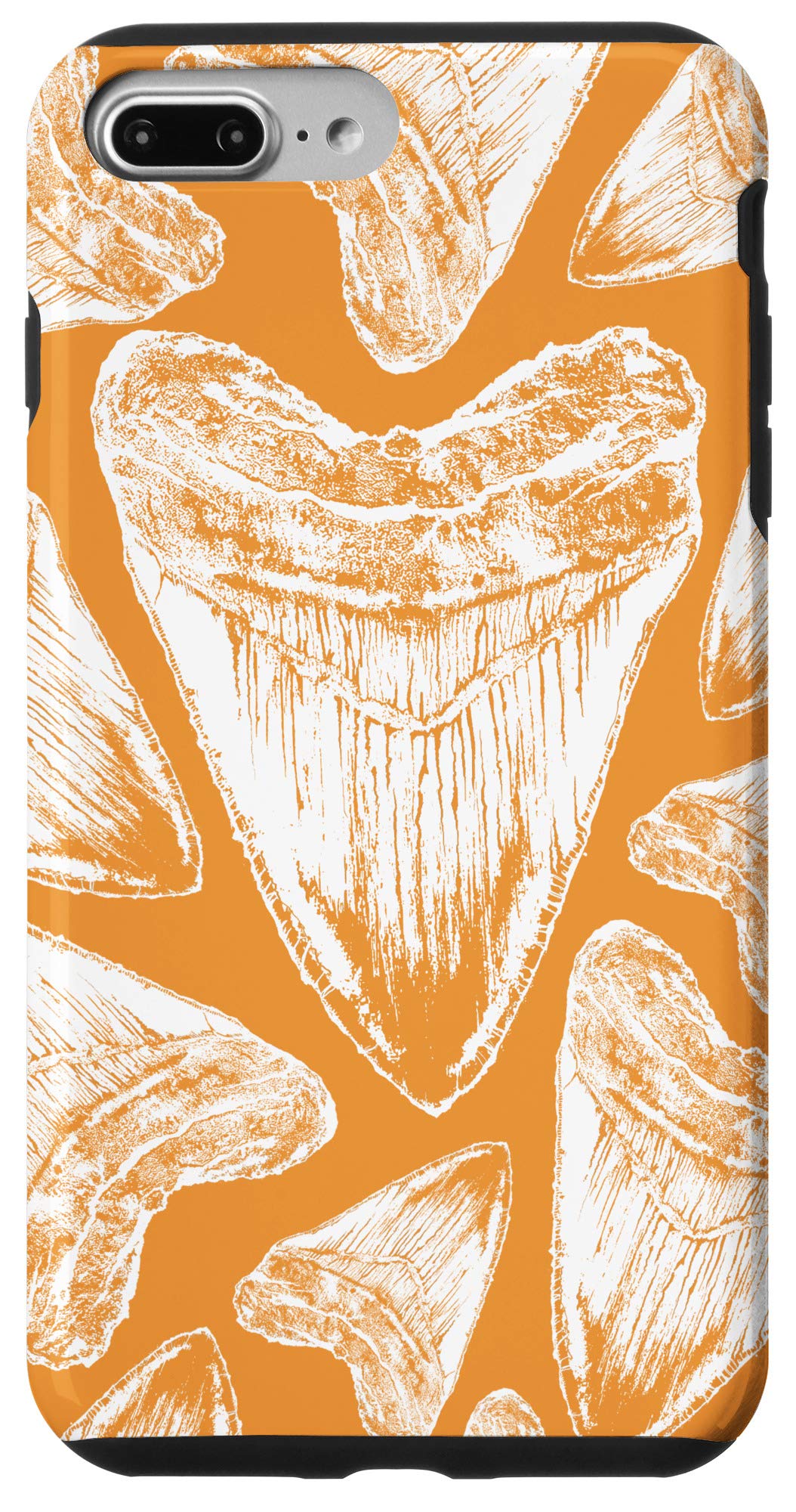 Premium Shockproof iPhone 7 Plus/8 Plus Phone Case with Megalodon Teeth Design - Durable Protection for Outdoor Adventures, Travel & Daily Use