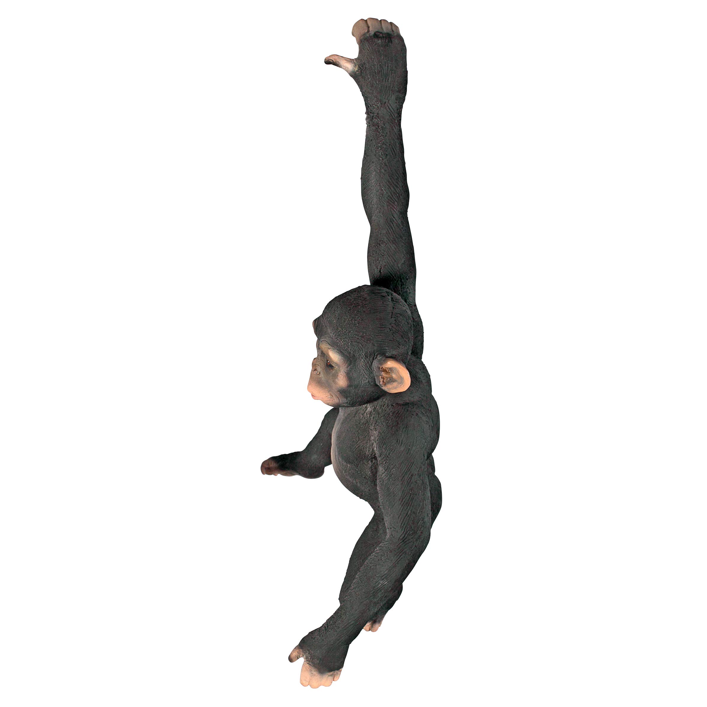 Design Toscano Hanging Jungle Monkey Statue - Realistic Primate Decor for Home, Garden & Outdoor Spaces - Perfect for Tropical Theme Parties & Animal Lover Gifts