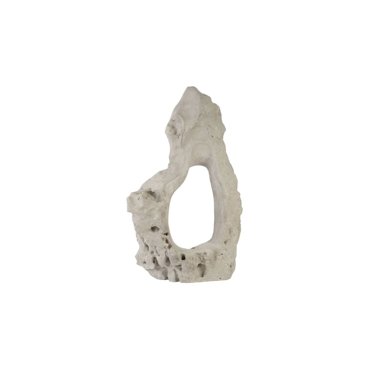 Large Cast Stone Single Hole Garden Sculpture - Perfect for Outdoor Decor, Landscaping, and Zen Garden Accents