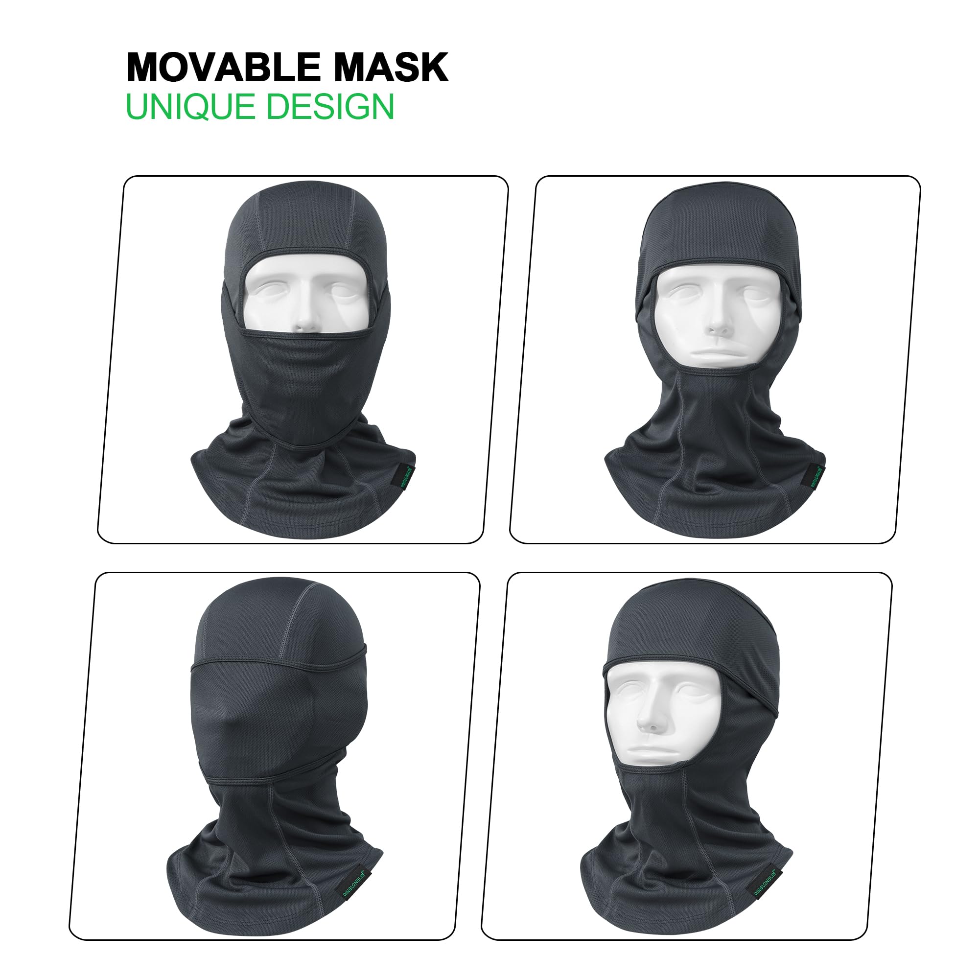 3-Pack Balaclava Ski Mask for Men & Women - Breathable Full Face Cover for Sun Protection & Cold Weather - Ideal for Skiing, Snowboarding, Cycling & Outdoor Activities