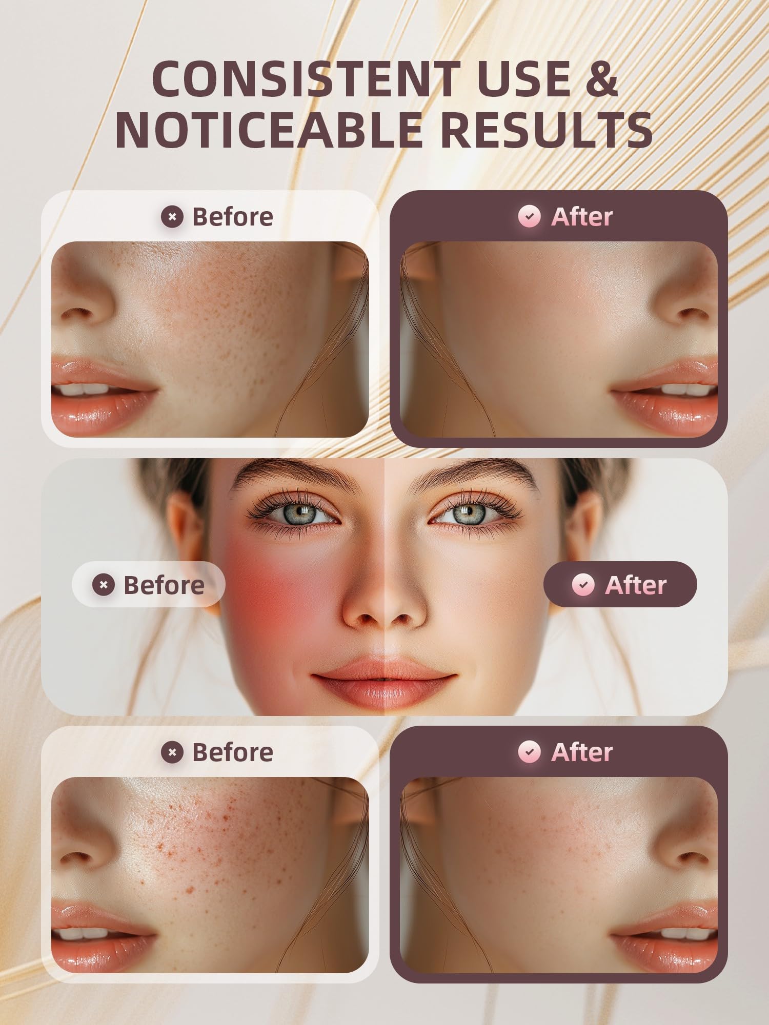 Facial Massager for Face & Neck - Anti-Aging Skin Care Device with Deep Radiance, Reduces Dullness - Perfect Birthday Gift for Women | At-Home Spa & Travel Skincare Essential