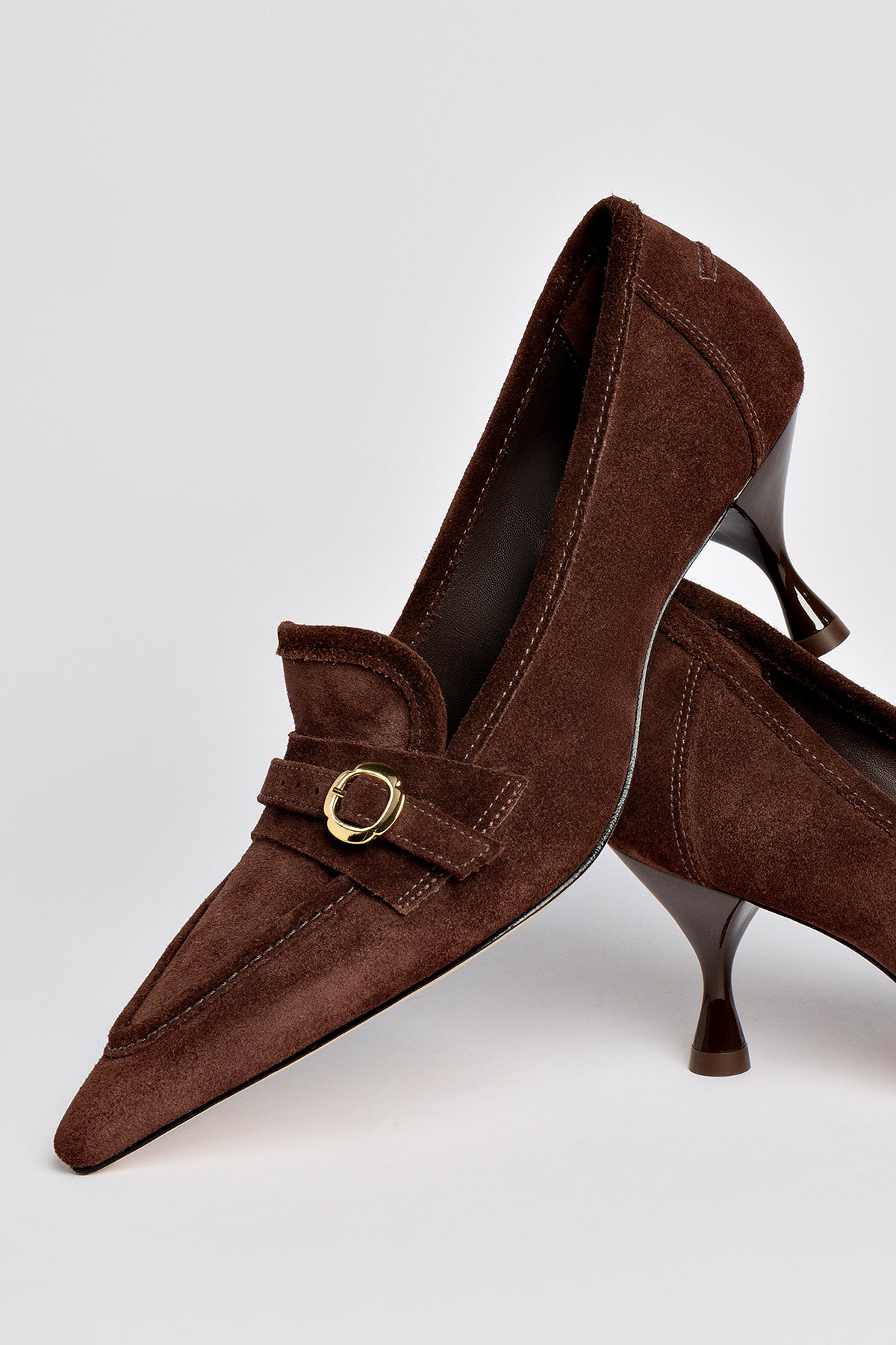 Susan Brown Suede Women's Pumps - Comfortable & Stylish Heels for Work, Office, and Evening Events