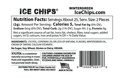 ICE CHIPS Sugar-Free Hard Candy 3-Pack Variety Pack (Peppermint, Wintergreen, Spearmint) | Keto-Friendly, Low-Carb Mints for Fresh Breath at Home, Office & Travel