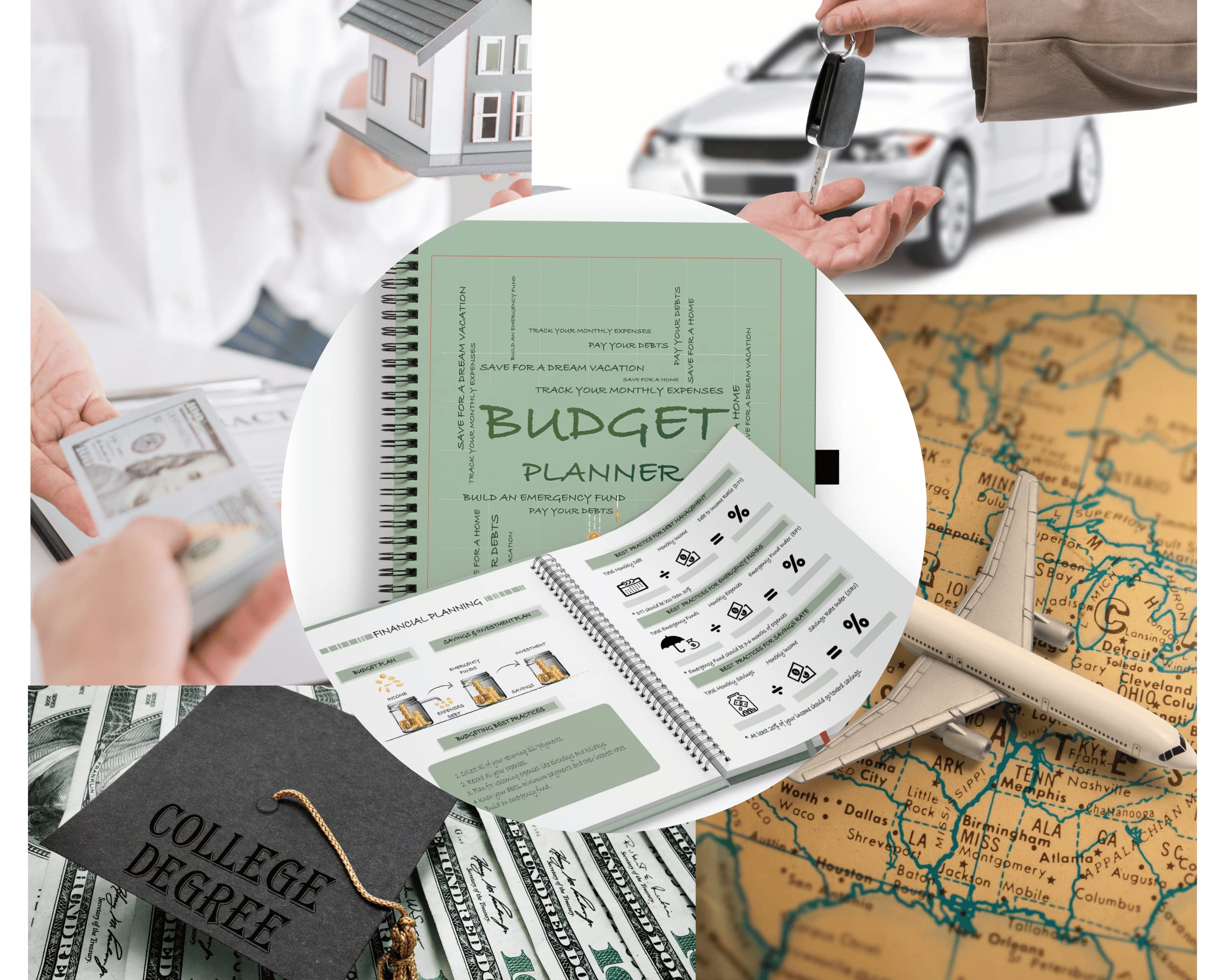 2025-2026 Budget Planner - Monthly & Weekly Financial Organizer with Expense Tracker | Manage Cash, Paychecks, Bills, Debts & Savings for Family Budgeting | Perfect for Emergency Funds & Retirement Planning
