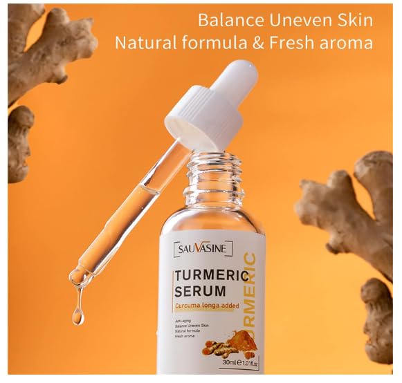 ZeroLuxury Turmeric Face & Body Serum - 30ml | Natural Skin Brightening & Radiance Booster for All Skin Types | Hydrating & Glow Enhancing Serum for Daily Skincare Routine