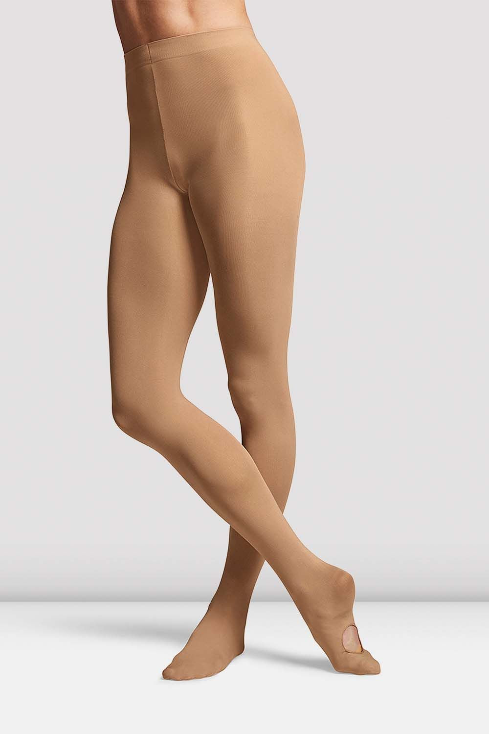 Girls Convertible Tights - 2-in-1 Leggings & Footed Tights for Play, Dance & Everyday Wear | Soft Stretchy Comfort for Active Kids