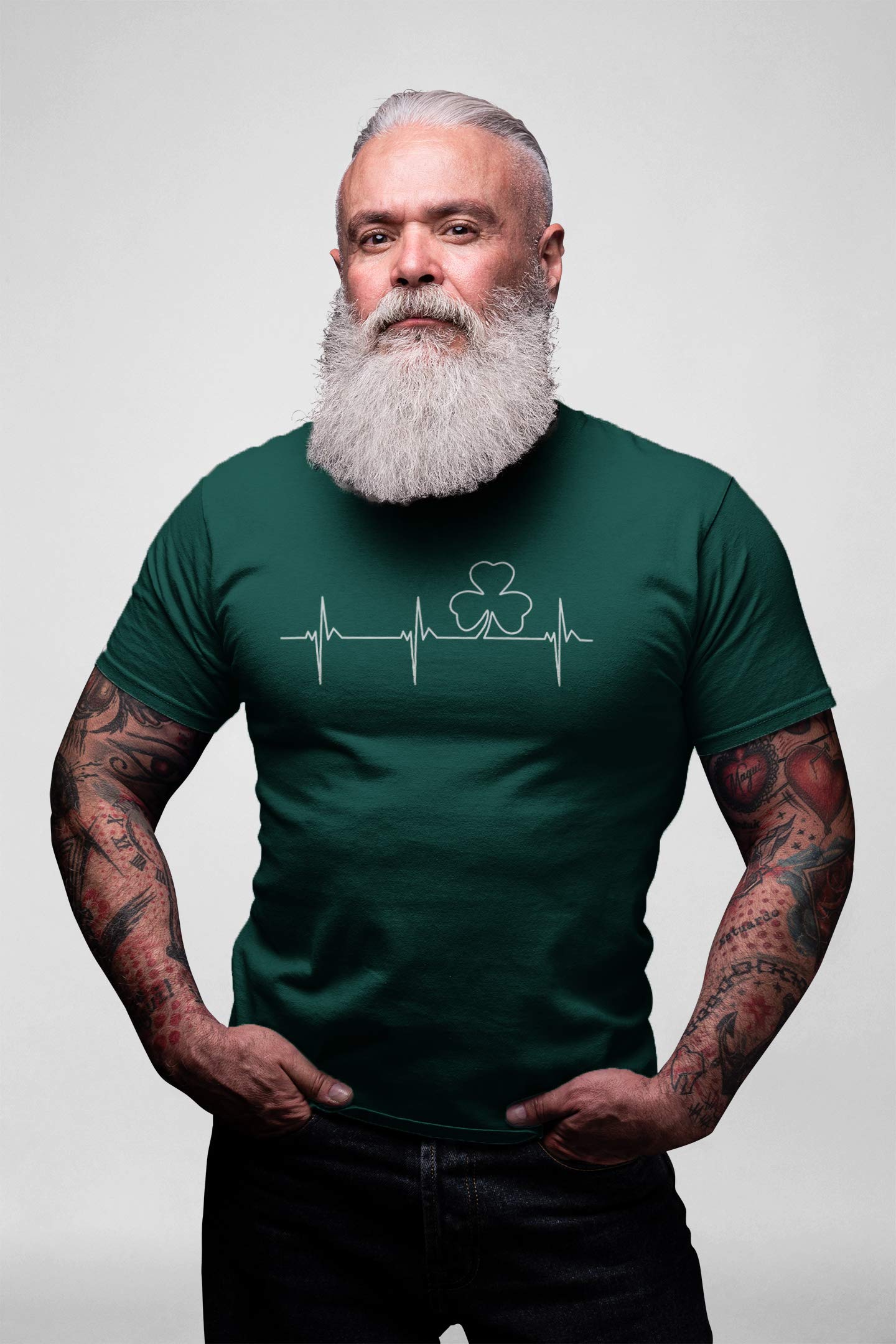 Authentic Irish Heartbeat T-Shirt - St Patrick's Day Apparel for Men & Women | Celebrate Irish Pride with Casual Wear for Parties & Parades