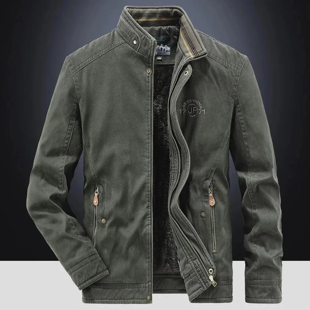 Men's Winter Bomber Jacket - Warm Fleece Lined Windproof Outerwear for Cold Weather | Perfect for Outdoor Activities, Travel & Casual Wear
