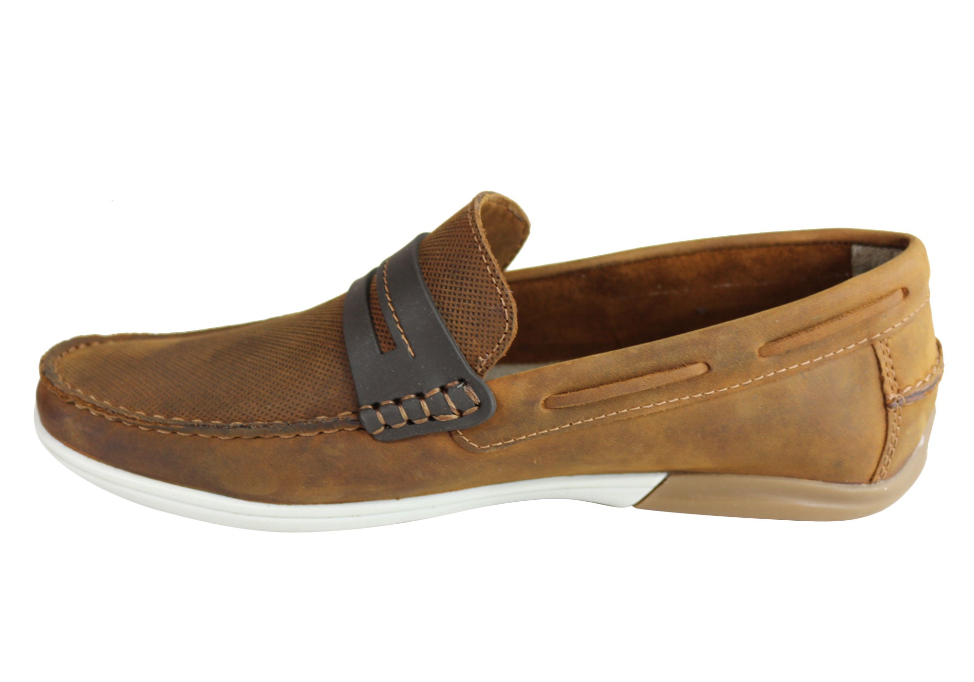 Ferricelli Mitchell Men's Genuine Leather Casual Loafers - Handcrafted in Brazil - Comfortable Slip-On Shoes for Work, Travel & Everyday Wear