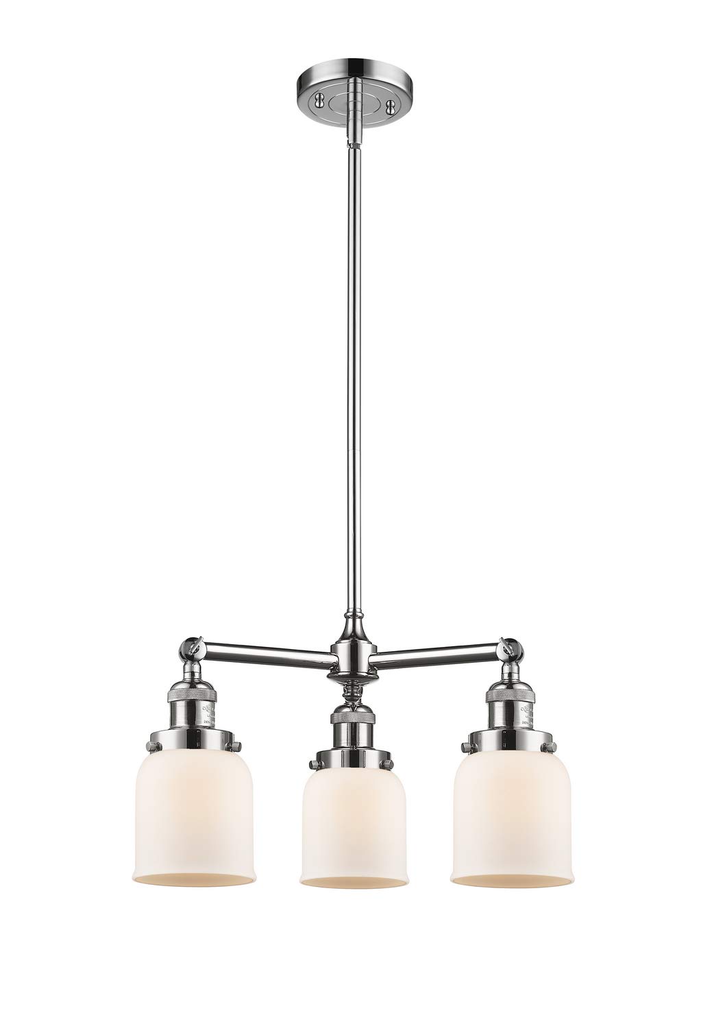 Innovations 207-PC-G51-LED 3-Light Vintage Dimmable LED Chandelier in Polished Chrome - Perfect for Dining Room, Bedroom & Living Room Lighting Decor