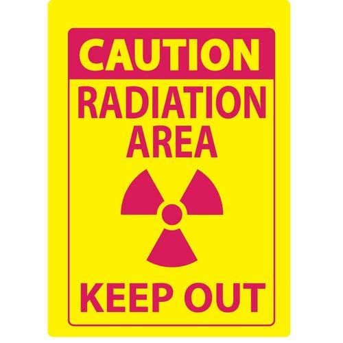 Zing Green Products 10073A Radiation Warning Sign - Caution Keep Out (11-Pack) - Ideal for Nuclear Facilities, Laboratories & Hazardous Areas