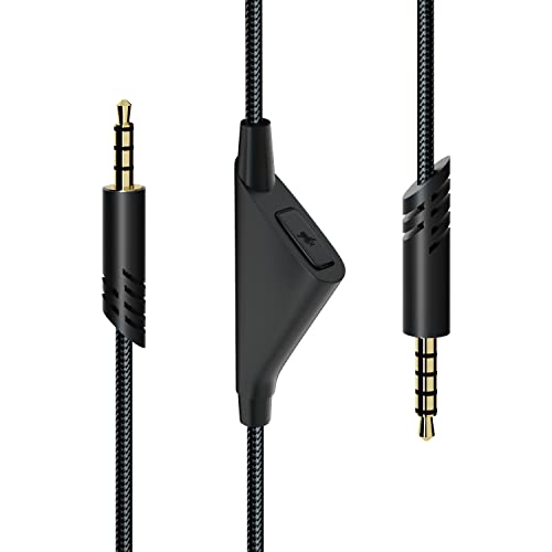 YARENKA Replacement Astro A10 A40 Gaming Headset Cable - 2.0M/6.5ft Inline Mute Audio Cord for Xbox One, PS4, PS5 Controller | Compatible with Astro A10 & A40 Headsets | Durable Black Extension Cable for Enhanced Gaming Experience
