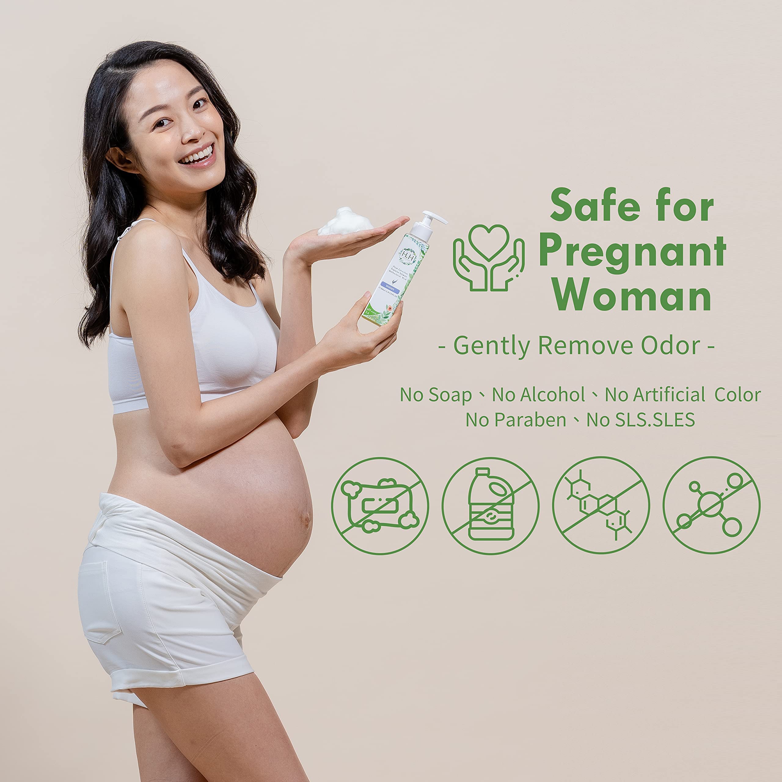 HH Herb&Health Feminine Wash & Panty Stain Remover - Natural Essential Oil Scented Vaginal Cleanser for Women | Gentle Vulva Care & Laundry Detergent | Daily Use for Lingerie, Underwear & Blood Stain Removal | Intimate Hygiene & Feminine Care Solution