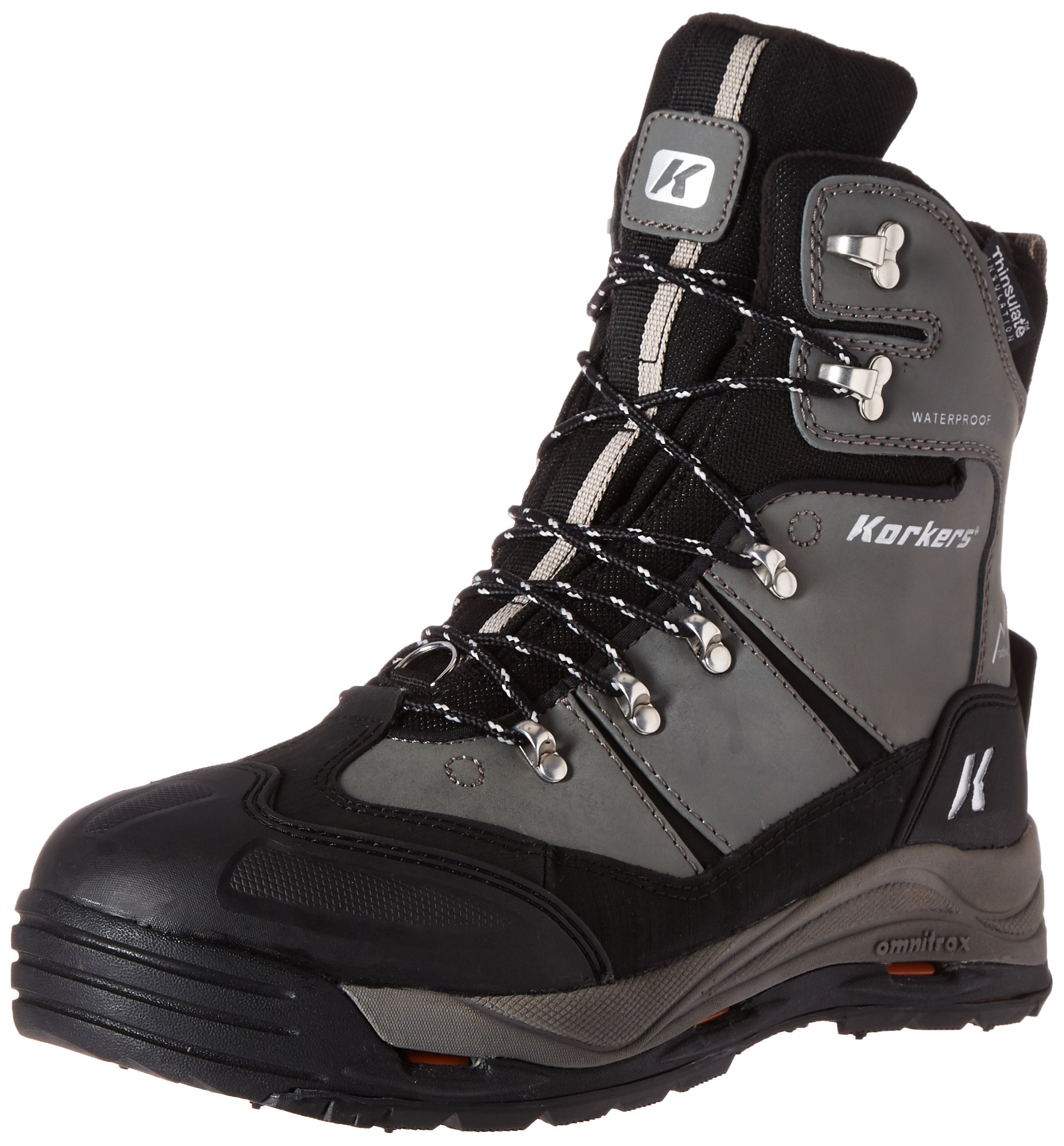 Korkers SnowJack Winter Boots with Interchangeable SnowTrac & IceTrac Outsoles - Waterproof Hiking Boots for Snow, Ice & Outdoor Adventures